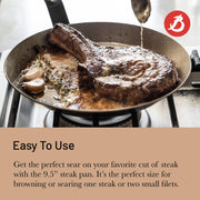 Debuyer - Mineral B, Steak Frypan, Steel, 24cm - Limolin 