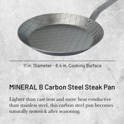 Debuyer - Mineral B, Steak Frypan, Steel,  28cm - Limolin 