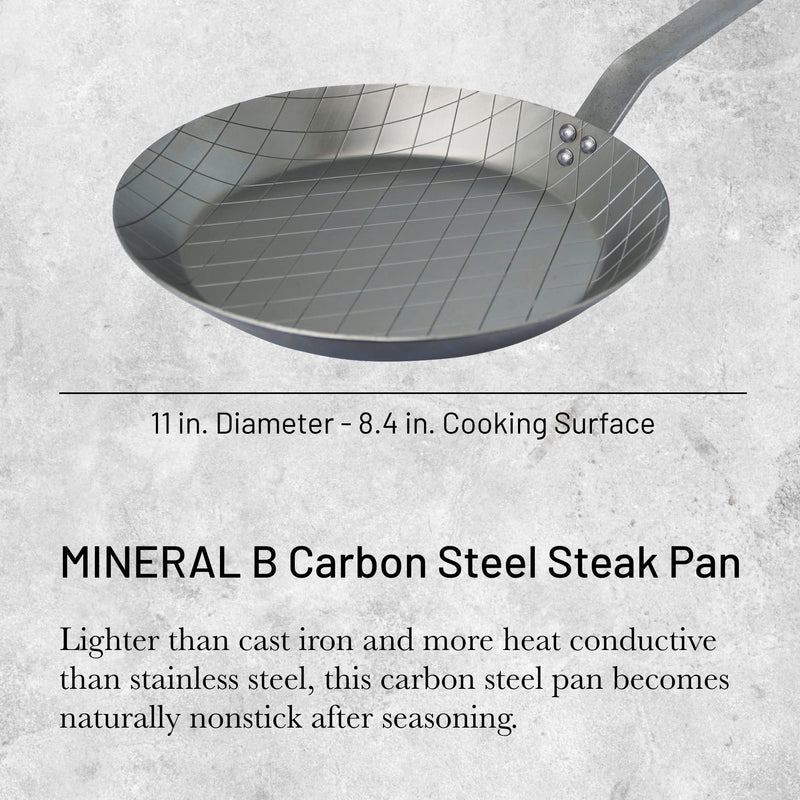 Debuyer - Mineral B, Steak Frypan, Steel,  28cm - Limolin 