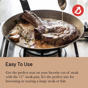 Debuyer - Mineral B, Steak Frypan, Steel,  28cm - Limolin 