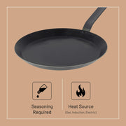 Debuyer - Pancake Pan, Thickness Blue Steel, 20cm/2mm - Limolin 