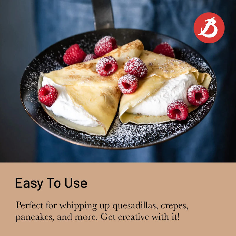 Debuyer - Pancake Pan, Thickness Blue Steel, 24cm/2mm - Limolin 