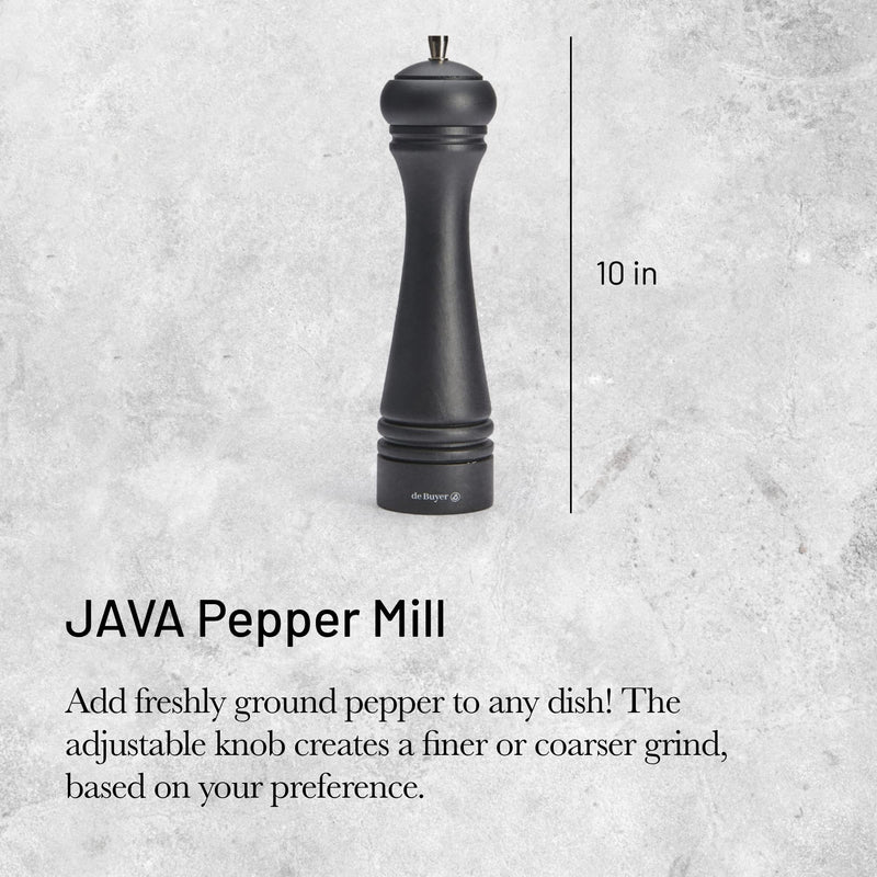 Debuyer - Pepper Mill,Steel Mechanism 25cm/9.84", Java, Matte Black - Limolin 