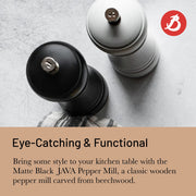 Debuyer - Pepper Mill,Steel Mechanism 25cm/9.84", Java, Matte Black - Limolin 