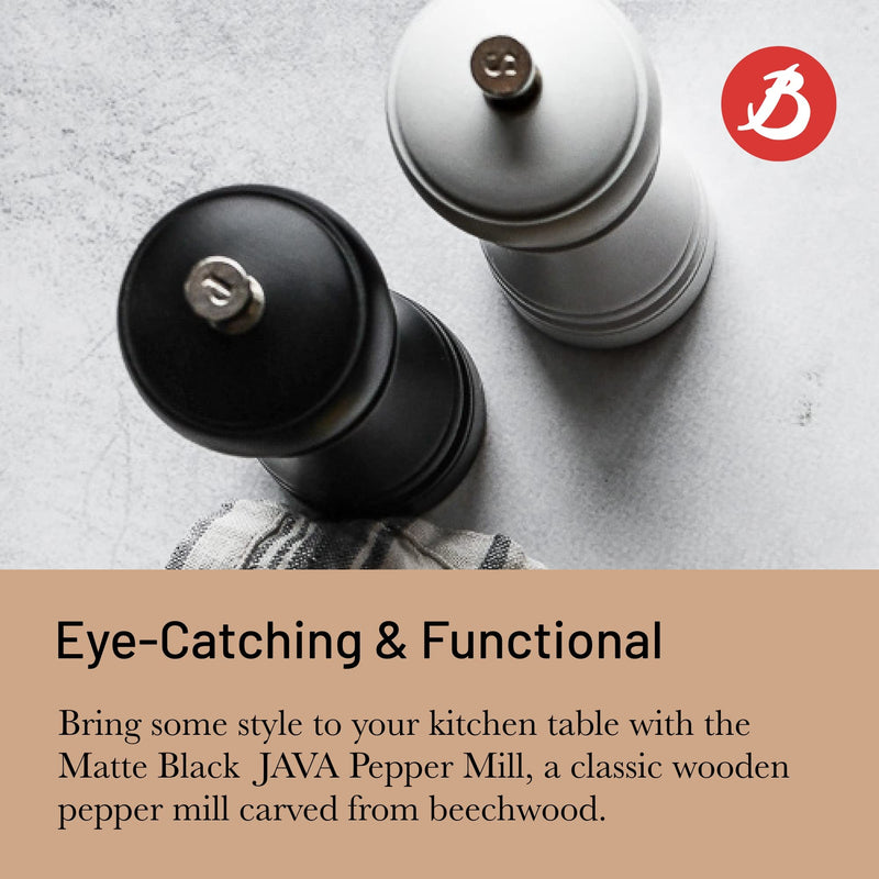 Debuyer - Pepper Mill,Steel Mechanism 25cm/9.84", Java, Matte Black - Limolin 