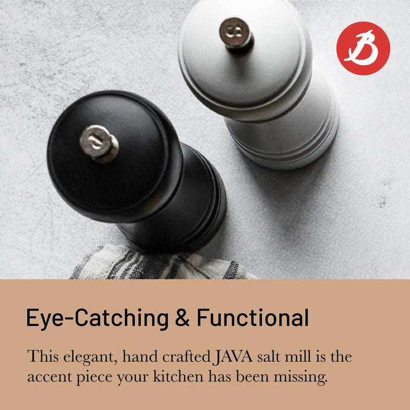 Debuyer - Salt Mill, SS Mechanism 25cm/9.84", Java, Matte Black - Limolin 