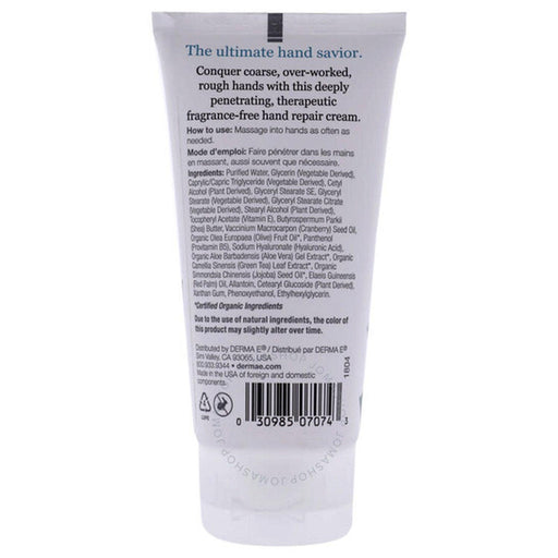 Derma E - Vit E Fragrance Free Hand Cream, 56G - Limolin 
