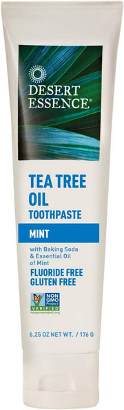Desert Essence - Natural Tea Tree Oil Mint Toothpaste - 6.25 oz - Limolin 