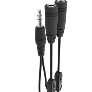 Digipower - 2 Way Headphone Splitter with Volume Control 1x Male 3.5mm to 2 Female 3.5mm 1ft Connect to 2 Headphones - Limolin 