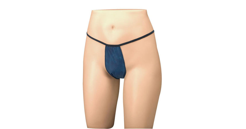 Silkline - Disposable Tanga Panties - Blue (100-Pack)