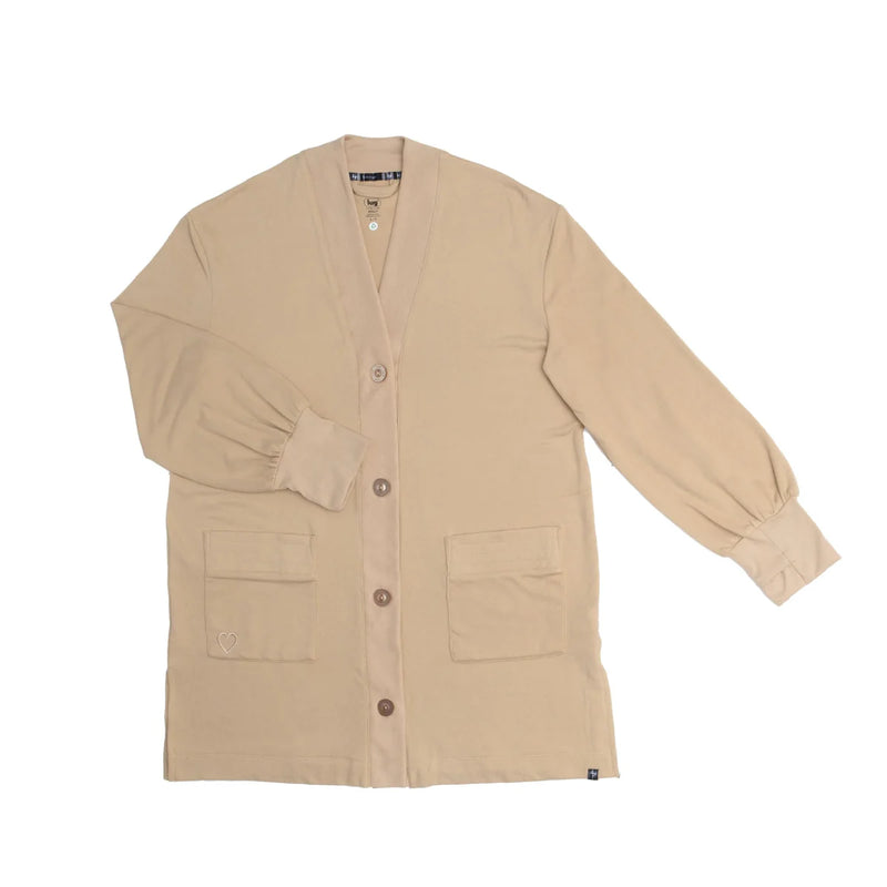 LUG - Dolly Brushed Sweater Knit Button Front Cardigan