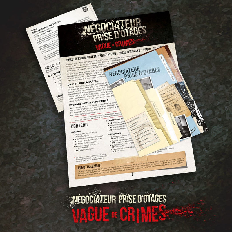 Don't Panic Games - Négociateur : Prise D'Otages - Vague De Crimes - Limolin 