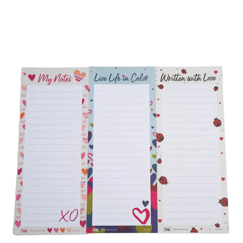 LUG - Doodle Notepad 3pk - 4.5" x 11"