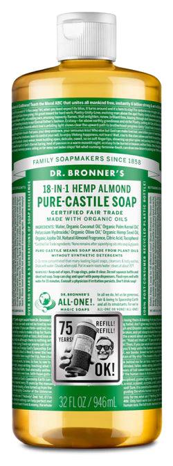 Dr Bronner's - Almond - Pure Castile Liquid Soap | 32 oz - Limolin 