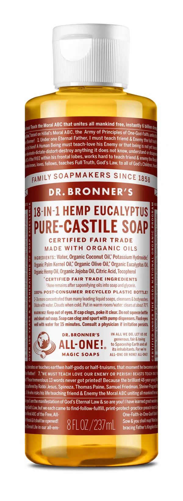 Dr Bronner's - Eucalyptus - Pure Castile Liquid Soap | 8 oz - Limolin 