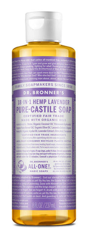 Dr Bronner's - Lavender - Pure Castle Liquid Soap | 8 oz - Limolin 