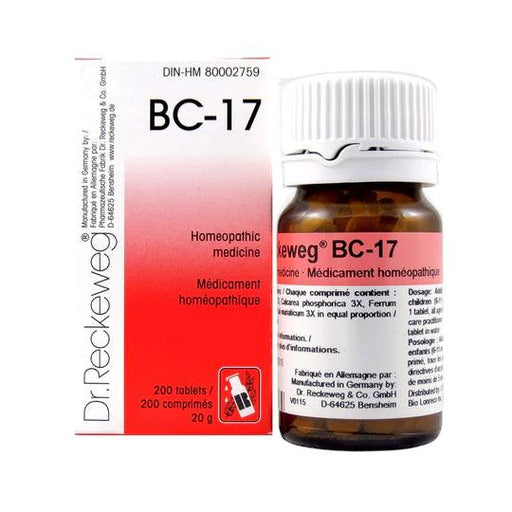 Dr Reckeweg - BC-17 - 200 tablets/comprimes - 20 g - Limolin 