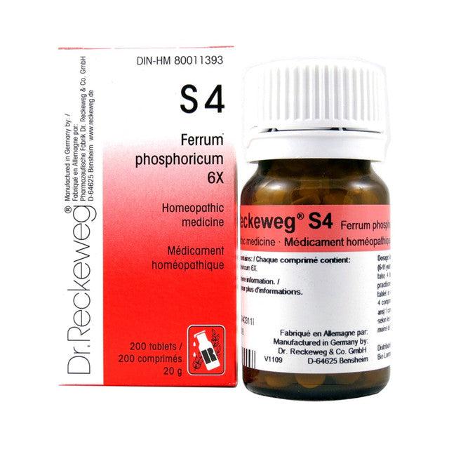 Dr Reckeweg - S4 - Ferrum phos 6X - 200 tablets/comprimes - 20 g - Limolin 