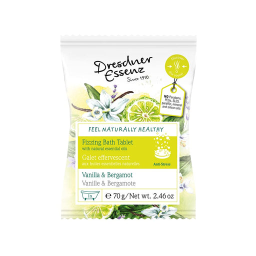 Dresdner - Essenz Fizzing Bath Tab Anti-Stress(Vanilla - Bergamot)70G/2.46Oz - Limolin 