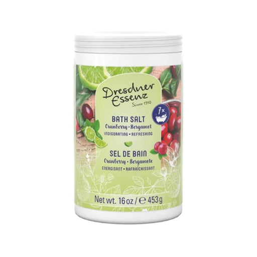 Dresdner - Essenz Natural Sel De Bain /Bath Salt Cranberry & Bergamot 453G/16Oz - Limolin 