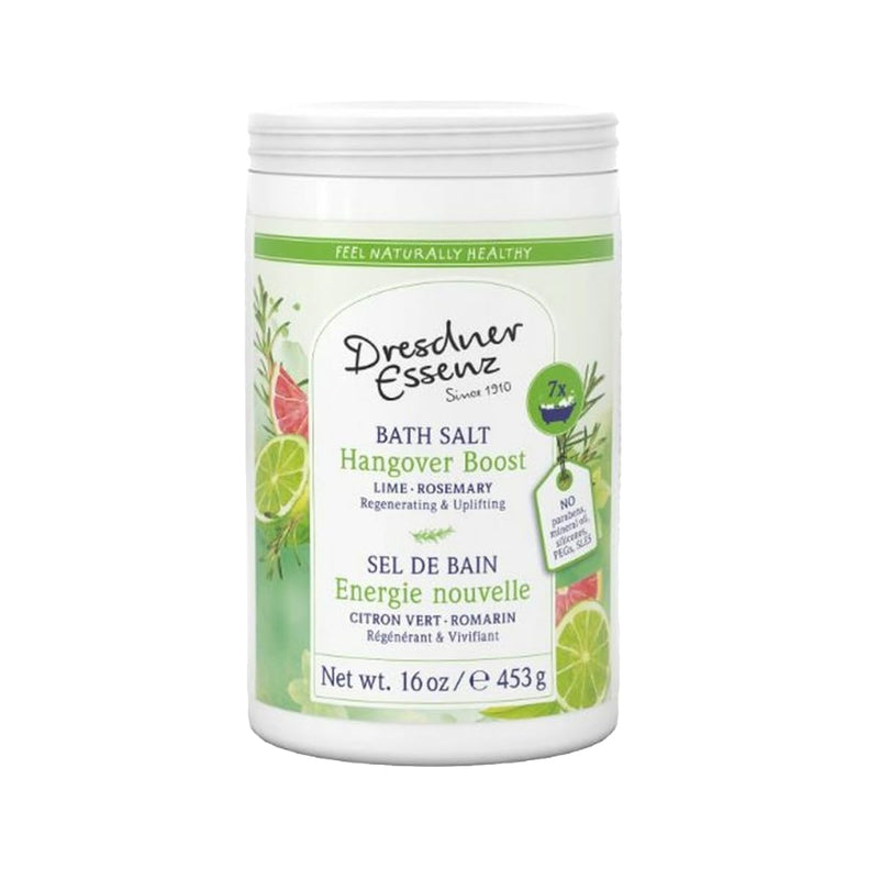 Dresdner - Essenz Natural Sel De Bain/Bath Salt Hangover Boost Lime Rosemary453G - Limolin 