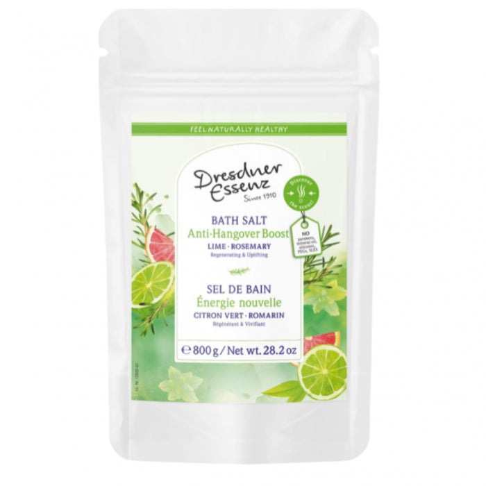 Dresdner - Essenz Natural Sel De Bain/Bath Salt Hangover Boost Lime Rosemary800G - Limolin 