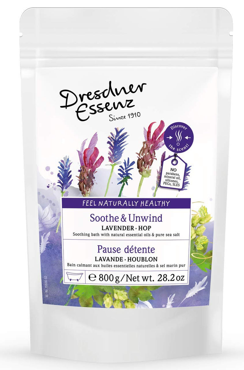 Dresdner - Essenz Natural Sel De Bain/Bath Salt Lavendre Soothe & Unwind 800 Gm - Limolin 