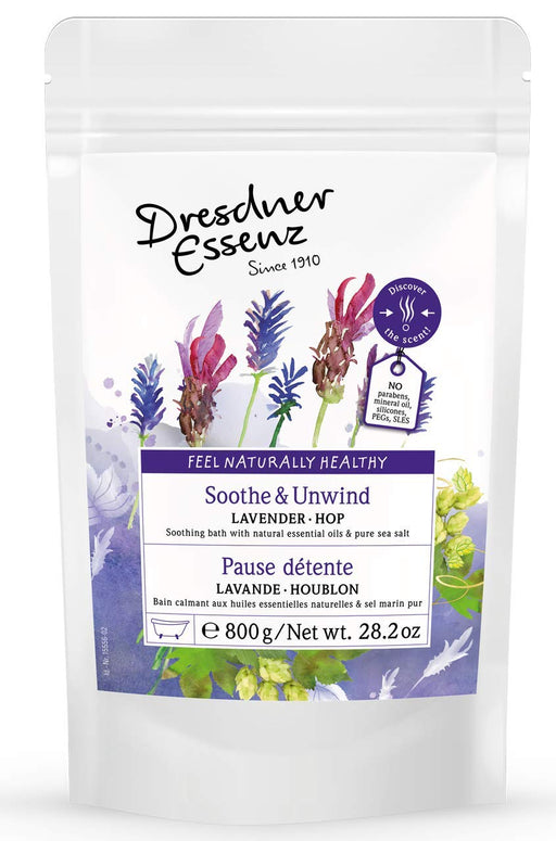 Dresdner - Essenz Natural Sel De Bain/Bath Salt Lavendre Soothe & Unwind 800 Gm - Limolin 