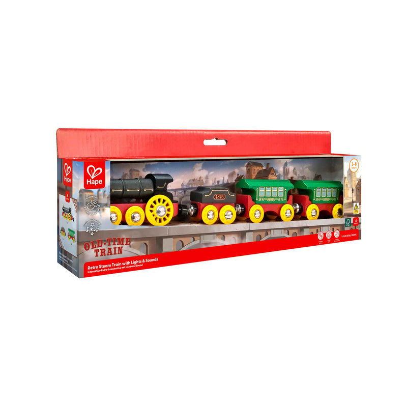 Hape - RETRO STEAM TRAIN WITH LIGHTS & SOUNDS
