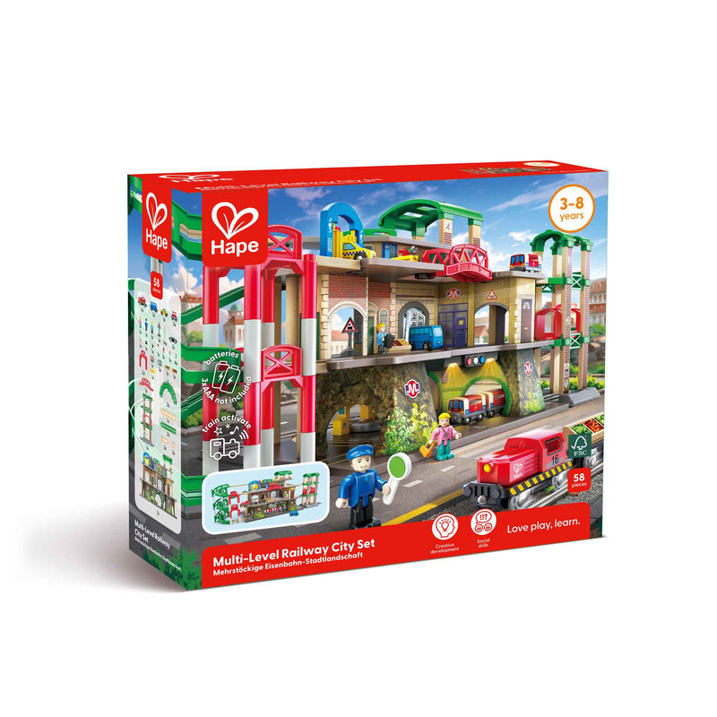 Hape - MULTI-LEVEL RAILWAY CITY SET