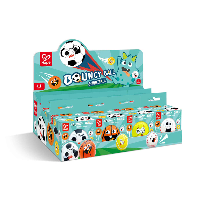 Hape - BOUNCY BALL (12PCS/DISPLAY-4 ASST)