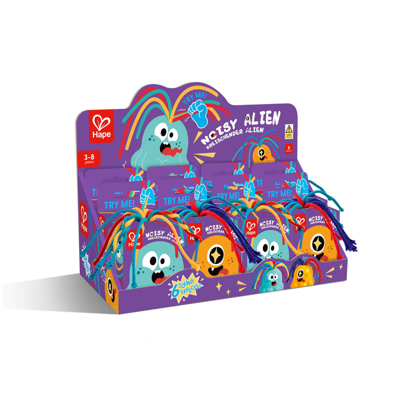 Hape - NOISY ALIEN  (8PCS/DISPLAY-2 ASST)