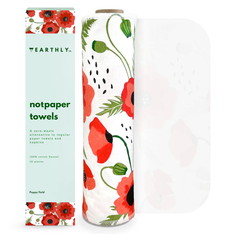 EARTHLY CO - Notpaper Towel 10/PK-Poppy Fields - Limolin 