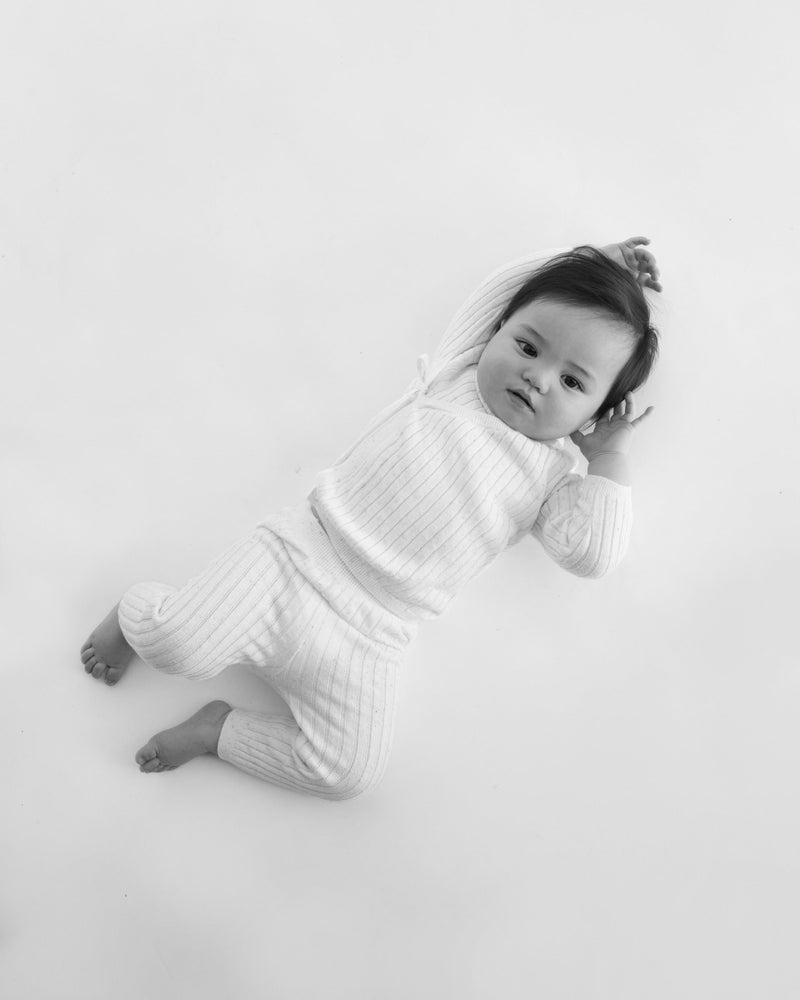 7AM - Cotton Wrap Top - Ribbed