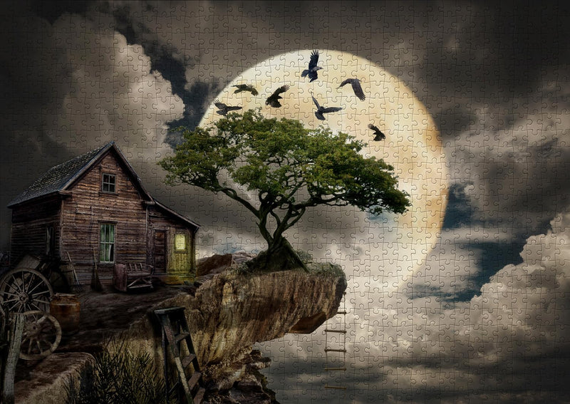 ENJOY - A Log Cabin on a Cliff (1000-Piece Puzzle) - Limolin 