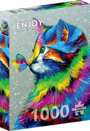 ENJOY - Bright Cat and Butterfly (1000-Piece Puzzle) - Limolin 