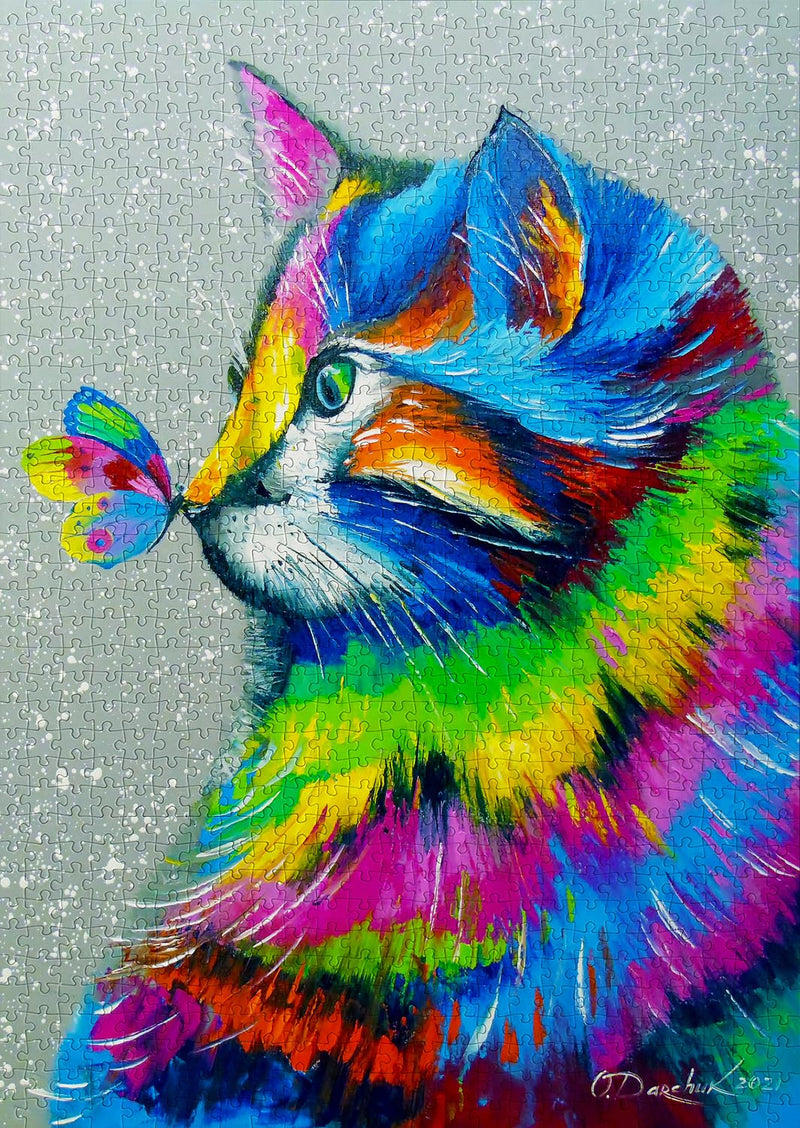 ENJOY - Bright Cat and Butterfly (1000-Piece Puzzle) - Limolin 