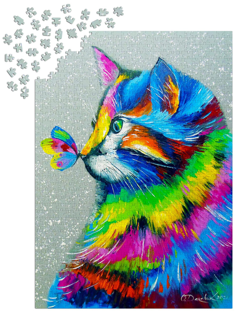 ENJOY - Bright Cat and Butterfly (1000-Piece Puzzle) - Limolin 