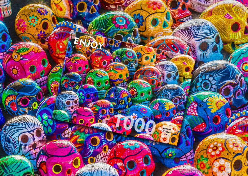 ENJOY - Colorful Skulls (1000-Piece Puzzle) - Limolin 