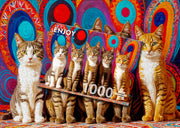 ENJOY - Five Cats (1000-Piece Puzzle) - Limolin 