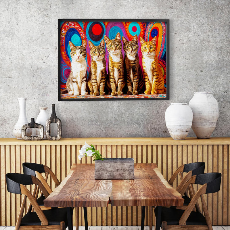 ENJOY - Five Cats (1000-Piece Puzzle) - Limolin 