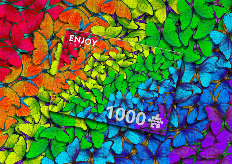 ENJOY - Rainbow Butterflies (1000-Piece Puzzle) - Limolin 