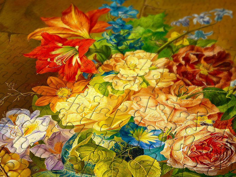 ENJOY - Schuster: Still Life with Fruit Flowers and Parrot (1000-Piece Puzzle) - Limolin 