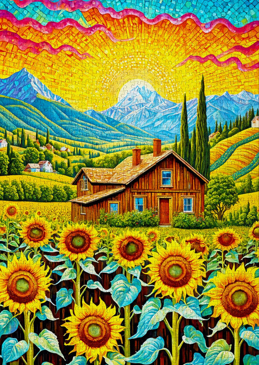 ENJOY - Sunflower House (1000-Piece Puzzle) - Limolin 
