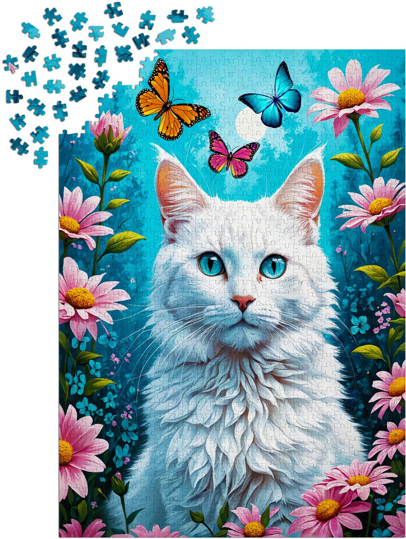 ENJOY - White Cat (1000-Piece Puzzle) - Limolin 