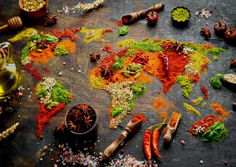 ENJOY - World Map in Spices (1000-Piece Puzzle) - Limolin 
