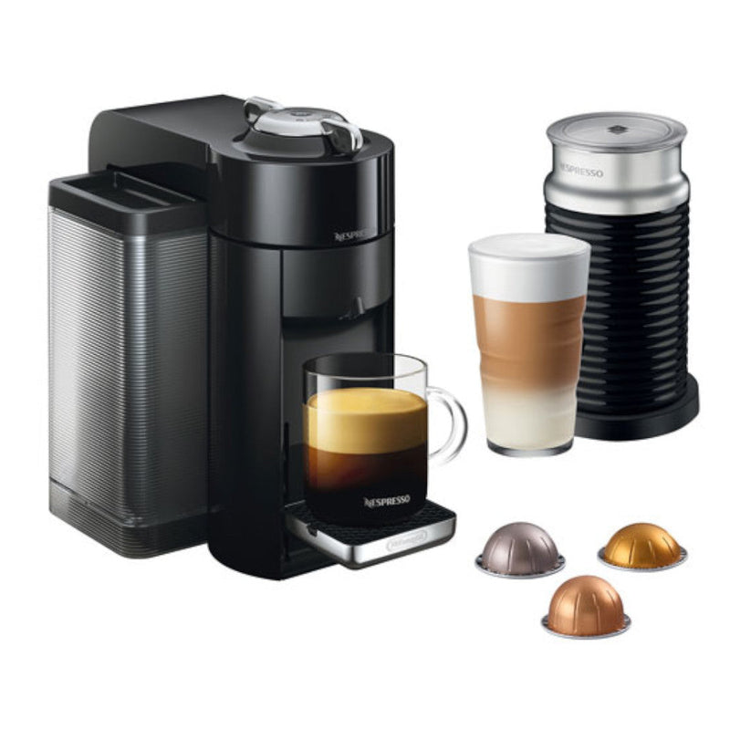 Nespresso Vertuo ENV135BAECA with Aeroccino, Piano Black — Factory Serviced