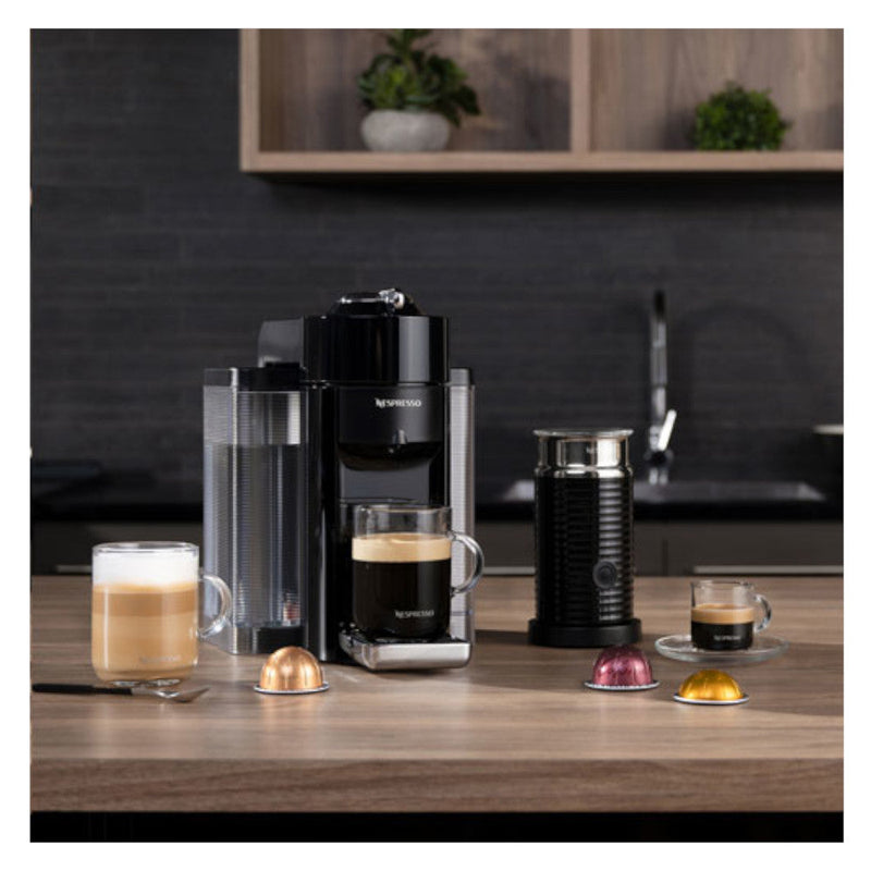 Nespresso Vertuo ENV135BAECA with Aeroccino, Piano Black — Factory Serviced