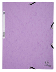 EXACOMPTA - AQUAREL ELASTICATED FOLDER, 3 FLAP, A4 - ASSORTED COLOURS - Limolin 