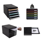 EXACOMPTA -  BIG-BOX PLUS ECOBLACK BLACK 5 Drawers - Limolin 